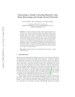 Generating a Graph Colouring Heuristic with Deep Q-Learning and Graph
  Neural Networks