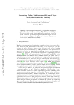 Learning Agile, Vision-based Drone Flight: from Simulation to Reality