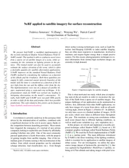 NeRF applied to satellite imagery for surface reconstruction