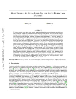 OpenDriver: an open-road driver state detection dataset