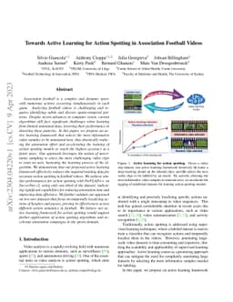 Towards Active Learning for Action Spotting in Association Football
  Videos
