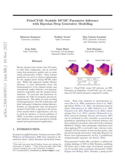 PriorCVAE: scalable MCMC parameter inference with Bayesian deep
  generative modelling