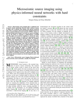 Microseismic source imaging using physics-informed neural networks with
  hard constraints