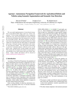 Agronav: Autonomous Navigation Framework for Agricultural Robots and
  Vehicles using Semantic Segmentation and Semantic Line Detection