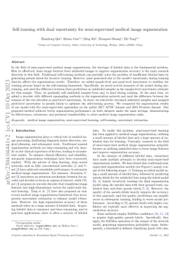 Self-training with dual uncertainty for semi-supervised medical image
  segmentation
