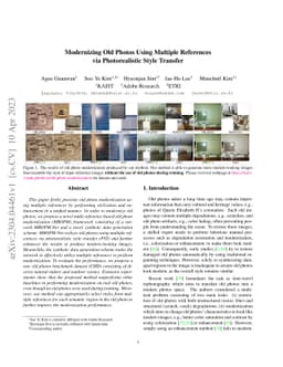 Modernizing Old Photos Using Multiple References via Photorealistic
  Style Transfer