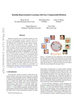 Kinship Representation Learning with Face Componential Relation