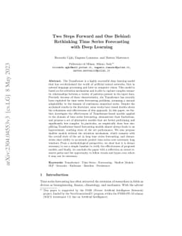 Two Steps Forward and One Behind: Rethinking Time Series Forecasting
  with Deep Learning