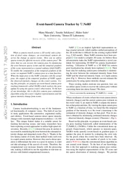 Event-based Camera Tracker by $\nabla$t NeRF