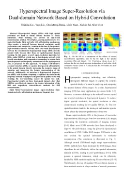 Hyperspectral Image Super-Resolution via Dual-domain Network Based on
  Hybrid Convolution
