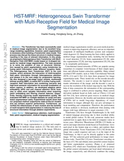 HST-MRF: Heterogeneous Swin Transformer with Multi-Receptive Field for
  Medical Image Segmentation