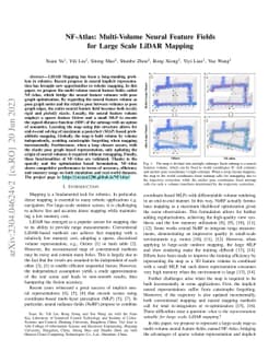 NF-Atlas: Multi-Volume Neural Feature Fields for Large Scale LiDAR
  Mapping
