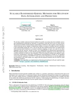 Scalable Randomized Kernel Methods for Multiview Data Integration and
  Prediction