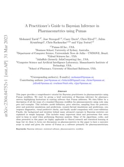 A Practitioner's Guide to Bayesian Inference in Pharmacometrics using
  Pumas