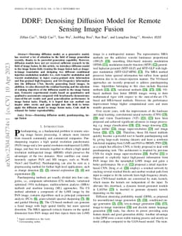 DDRF: Denoising Diffusion Model for Remote Sensing Image Fusion