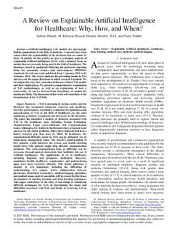 A Review on Explainable Artificial Intelligence for Healthcare: Why,
  How, and When?