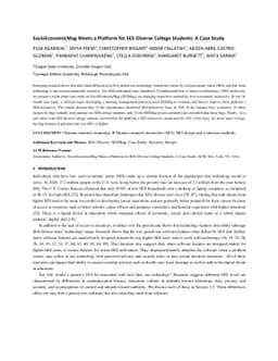 SocioEconomicMag Meets a Platform for SES-Diverse College Students: A
  Case Study