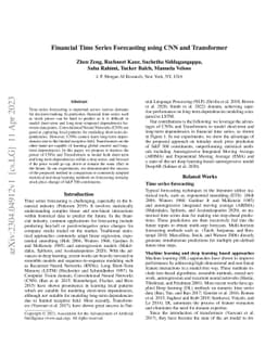 Financial Time Series Forecasting using CNN and Transformer