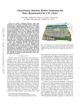 ClusterFusion: Real-time Relative Positioning and Dense Reconstruction
  for UAV Cluster