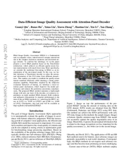 Data-Efficient Image Quality Assessment with Attention-Panel Decoder