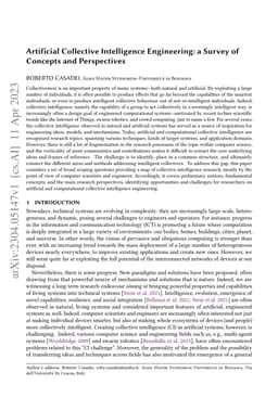 Artificial Collective Intelligence Engineering: a Survey of Concepts and
  Perspectives