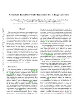 Controllable Textual Inversion for Personalized Text-to-Image Generation