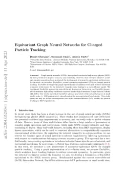 Equivariant Graph Neural Networks for Charged Particle Tracking