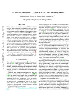 Asymmetric Polynomial Loss For Multi-Label Classification