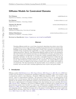 Diffusion Models for Constrained Domains