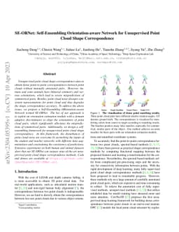 SE-ORNet: Self-Ensembling Orientation-aware Network for Unsupervised
  Point Cloud Shape Correspondence