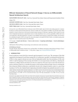 Efficient Automation of Neural Network Design: A Survey on
  Differentiable Neural Architecture Search