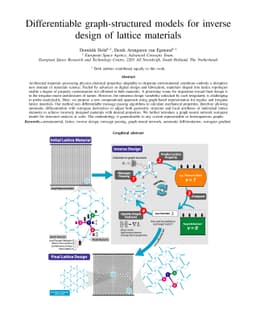 Differentiable graph-structured models for inverse design of lattice
  materials