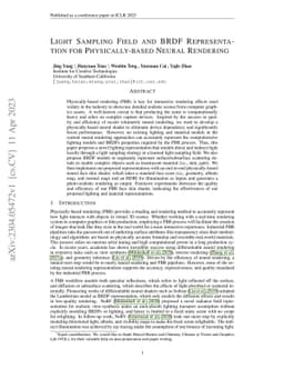 Light Sampling Field and BRDF Representation for Physically-based Neural
  Rendering