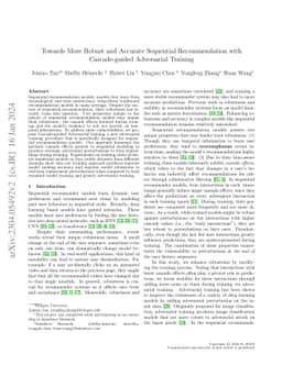Towards More Robust and Accurate Sequential Recommendation with
  Cascade-guided Adversarial Training
