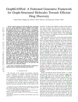 GraphGANFed: A Federated Generative Framework for Graph-Structured
  Molecules Towards Efficient Drug Discovery