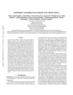 chatClimate: Grounding Conversational AI in Climate Science