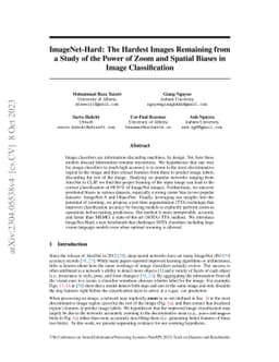 ImageNet-Hard: The Hardest Images Remaining from a Study of the Power of
  Zoom and Spatial Biases in Image Classification