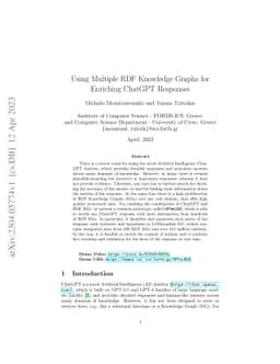 Using Multiple RDF Knowledge Graphs for Enriching ChatGPT Responses