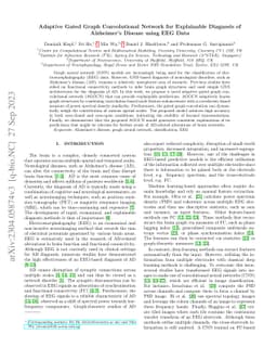 Adaptive Gated Graph Convolutional Network for Explainable Diagnosis of
  Alzheimer's Disease using EEG Data