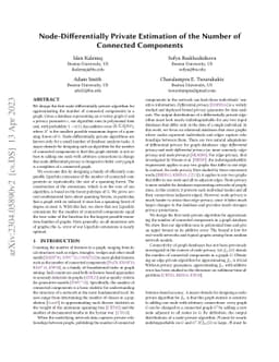 Node-Differentially Private Estimation of the Number of Connected
  Components