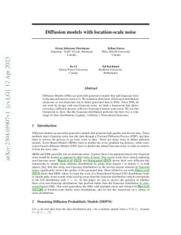 Diffusion models with location-scale noise