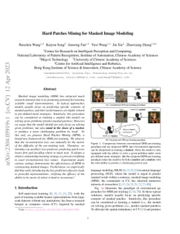 Hard Patches Mining for Masked Image Modeling