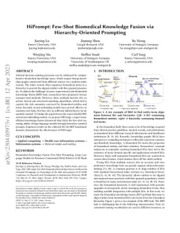 HiPrompt: Few-Shot Biomedical Knowledge Fusion via Hierarchy-Oriented
  Prompting