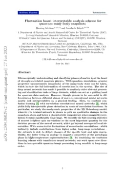 Fluctuation based interpretable analysis scheme for quantum many-body
  snapshots