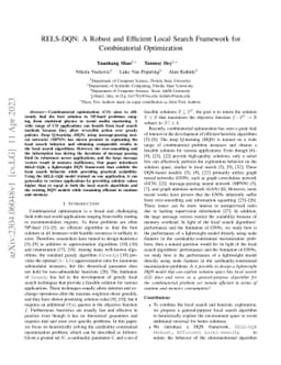 RELS-DQN: A Robust and Efficient Local Search Framework for
  Combinatorial Optimization