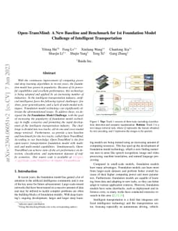Open-TransMind: A New Baseline and Benchmark for 1st Foundation Model
  Challenge of Intelligent Transportation