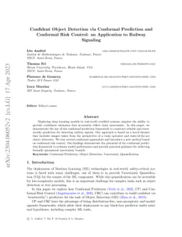 Confident Object Detection via Conformal Prediction and Conformal Risk
  Control: an Application to Railway Signaling