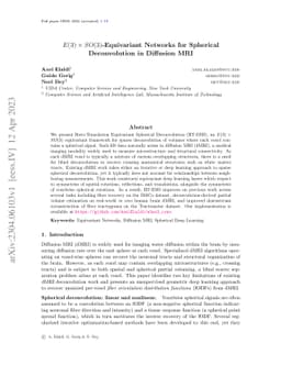 $E(3) \times SO(3)$-Equivariant Networks for Spherical Deconvolution in
  Diffusion MRI