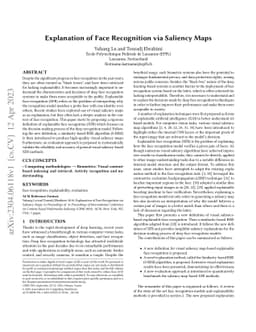 Explanation of Face Recognition via Saliency Maps