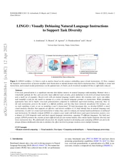 LINGO : Visually Debiasing Natural Language Instructions to Support Task
  Diversity